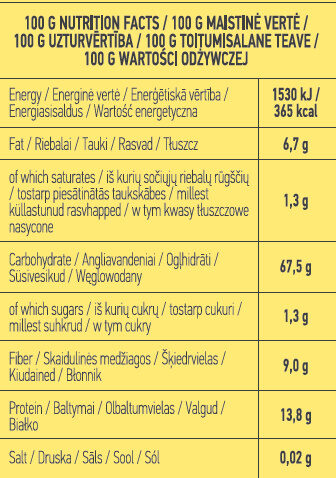 Instant Oat Flakes - Nutrition facts - en